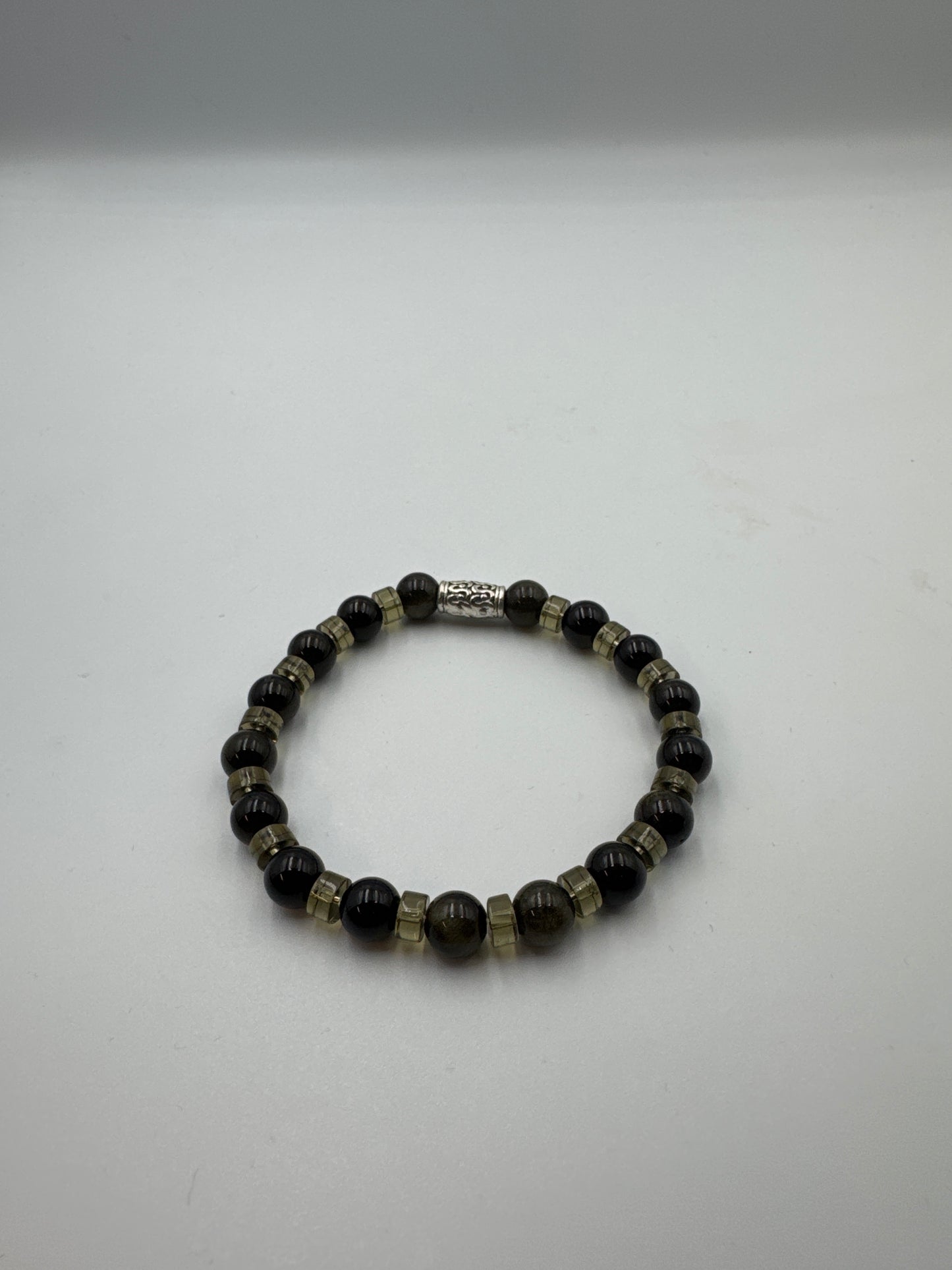 Obsidiana dorada/cuarzo ahumado
