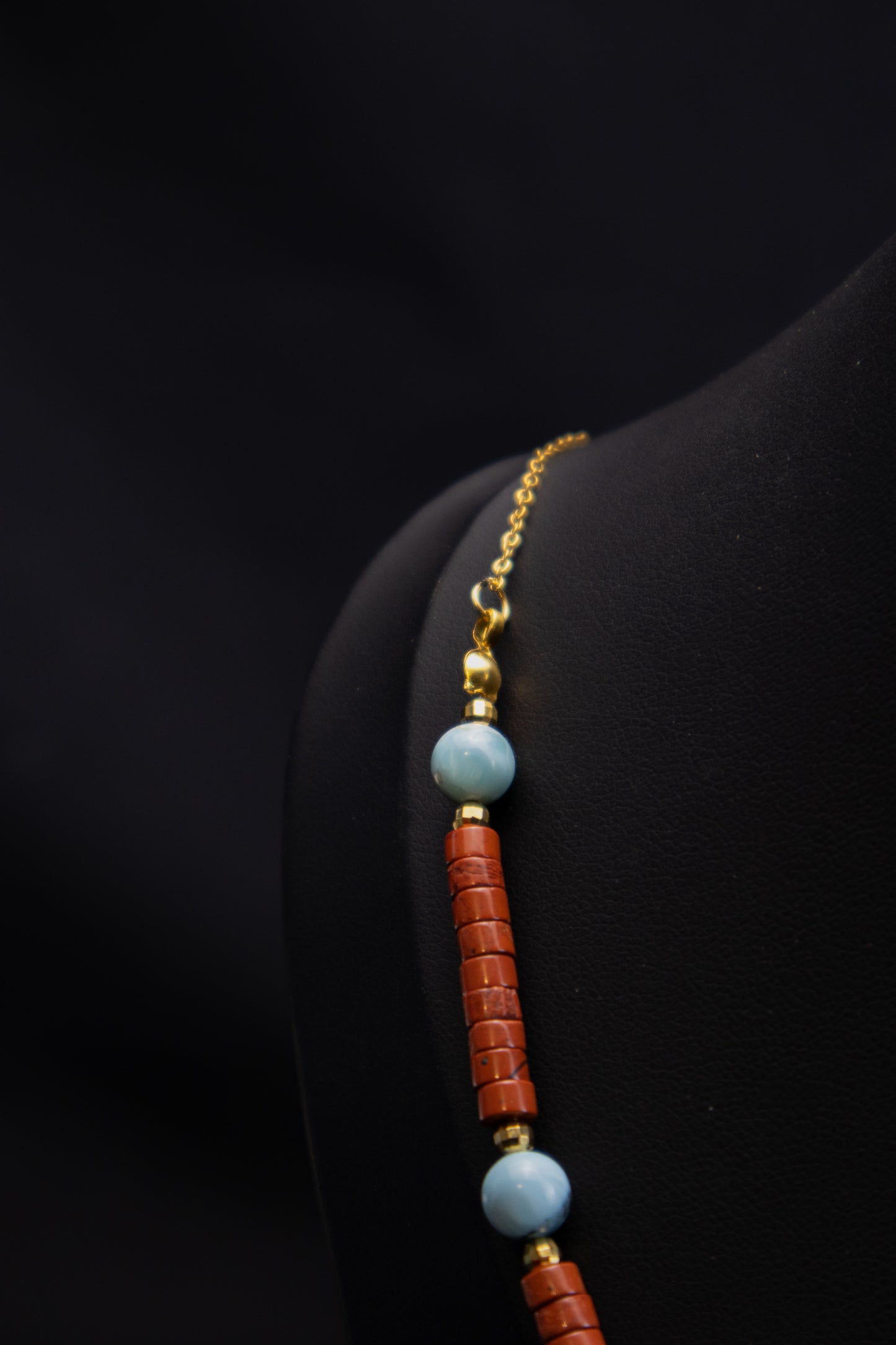 Collar jaspe y larimar